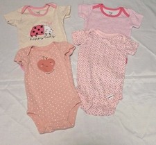 Baby Girl Lot Of 4 Onsies Size 0-3