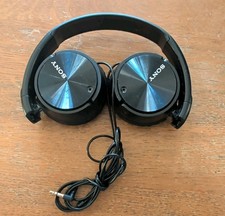Sony MDR-ZX110NC Noise Cancelling Wired On-Ear Pad Headphones Black Tested Works