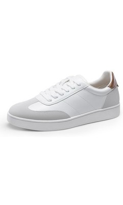 Bruno Marc Men's Two-Tone Lace Up Casual Sneakers White Gray Brown Non-Slip 12
