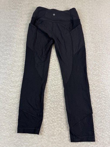 Lululemon Pants Womens 6 Black High Rise Pocket Leggings Athletic Yoga Running - Picture 5 of 7