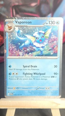 Vaporeon Cosmos Holo 022/131 Holo SV: Prismatic Evolutions Rare NM-MP