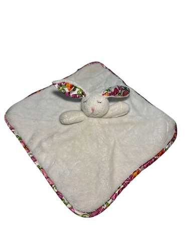 Vera Bradley Bunny Rabbit Lovey Baby Blanket Tutti Fruitti Paisley Satin Trim