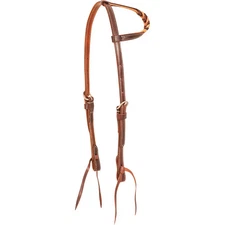 Martin Saddlery Blood Knot Slip Ear Headstall - Premium Leather Bit Ties