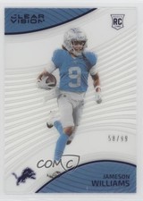 2022 Panini Chronicles Clear Vision Rookies Blue 58/99 Jameson Williams 0ez9
