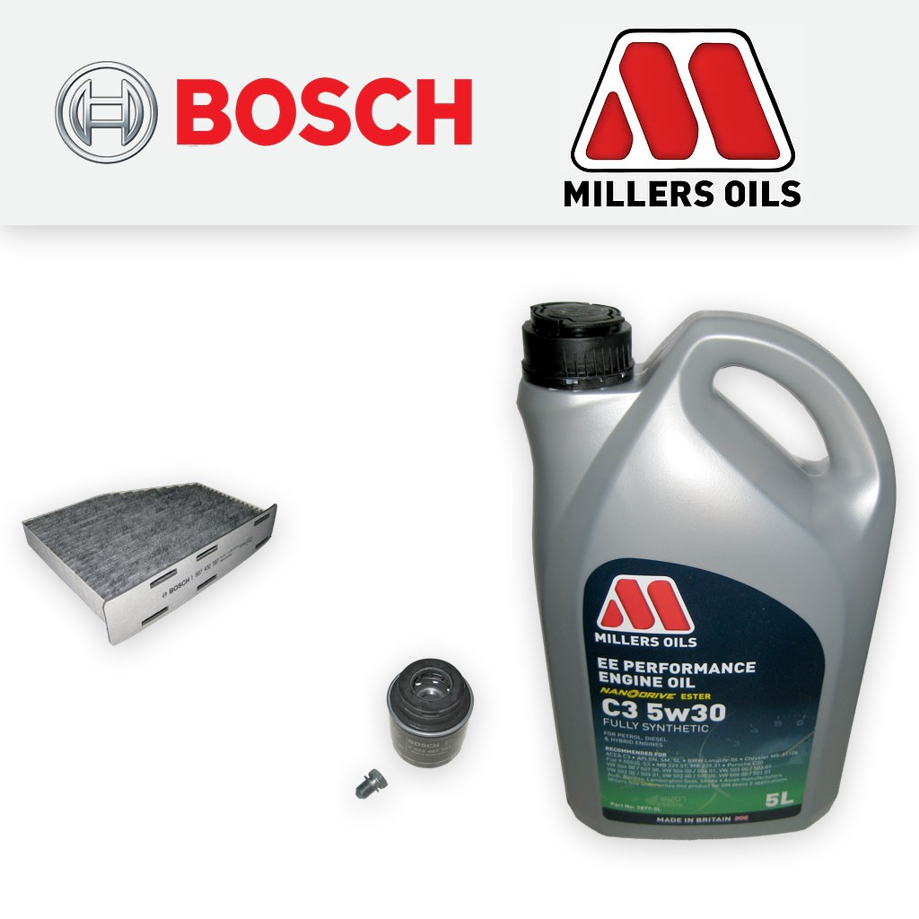 SERVICE KIT for AUDI A3 (8P) 1.2 TSI TFSI OIL CABIN FILTERS +OIL (2010-2013)