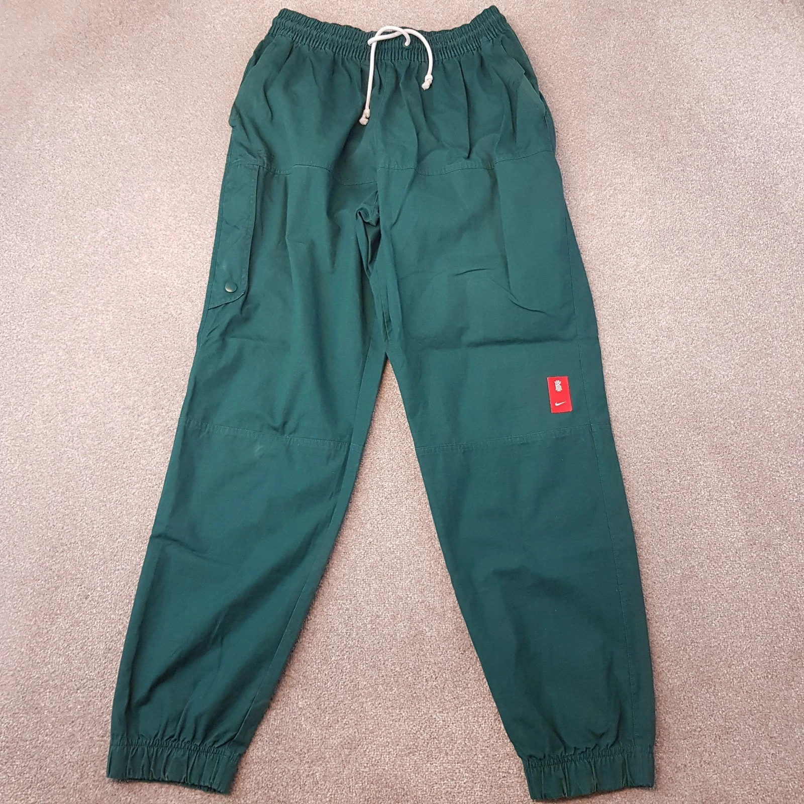 Nike Mens Tracksuit Bottoms Medium Green Cargo Pants Kyrie Ripstop Technical