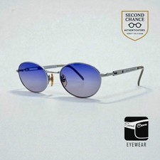 Yohji Yamamoto Vintage Japanese Oval Sunglasses-Unworn-Blue Gradient Lenses