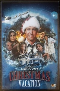 CHEVY CHASE SIGNED AUTO CHRISTMAS VACATION MOVIE 11X17 PHOTO BGS AUTOGRAPHED R