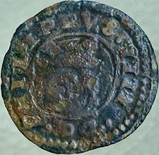 1661-1664 Copper Coin Spanish Empire 8 Maravedis King Philip IV 360 Years Old