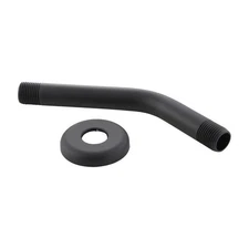 Danco Matte Black Stainless Steel 8 in. Shower Arm and Flange
