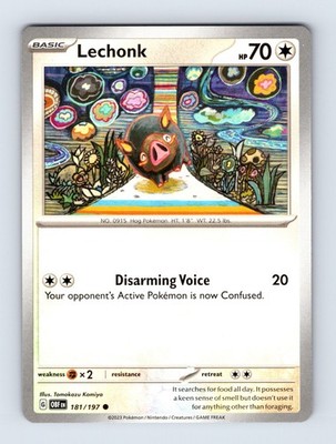 Lechonk - Obsidian Flames 181/197 - Common - NM - Pokémon
