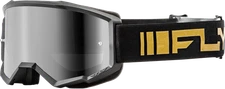 Fly Racing Zone Goggle Youth Black/Gold w/Silver Mirror/Smoke Lens