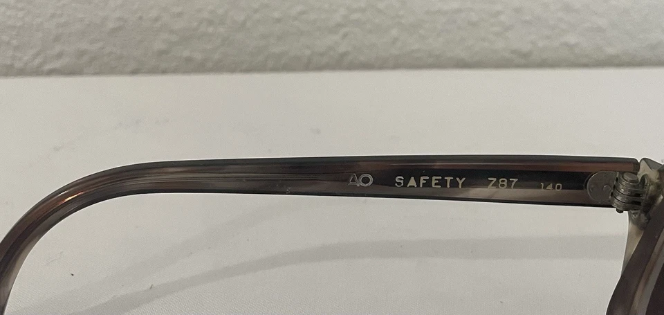 Vintage AO Safety American Optical Glasses Z87-Prescription Lenses - Image 4 of 4