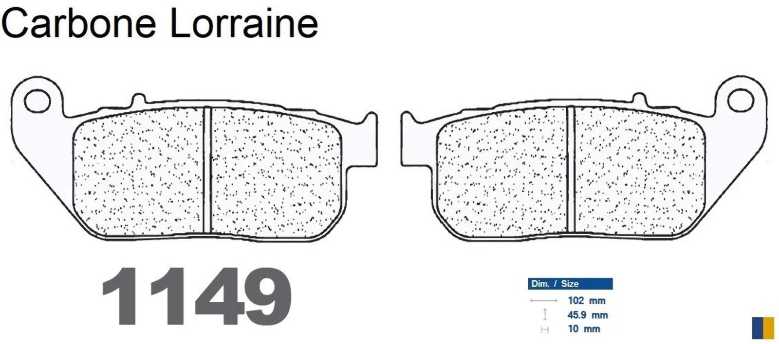 Plaquettes Carbone Lorraine frein avant Harley Davidson XL 883 C Sportster sans sifflement