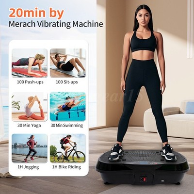 Vibration Plate Exercise Machine 10 in 1 3D&4D Vibration Plate LED Display 400LB