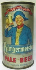BURGERMEISTER PALE BEER USBC 46-34 ss Flat Top Beer CAN San Francisco CALIFORNIA