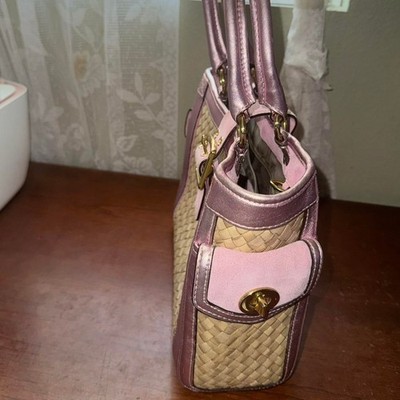 Coach Women's Pink Straw Collection Soho Flap Tote Bag | eBay