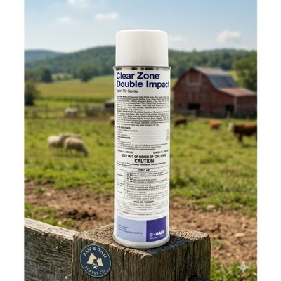 BASF Clear Zone Double Impact Farm Fly Spray 14 oz Fast Knockdown Residual Hours