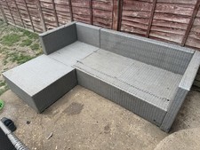 Rattan style three seater garden furniture + foot rest