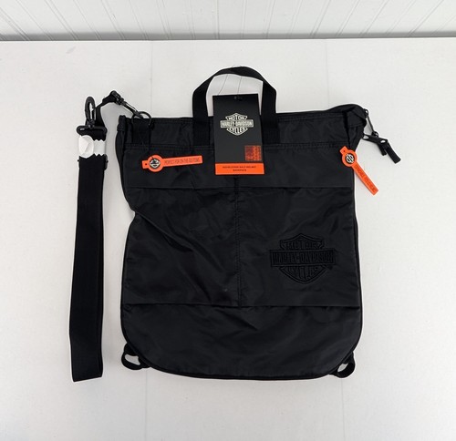 Harley Davidson Revolution Half Helmet Backpack Expandable Black #99527 New Tags