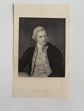 Antique Engraving of Captain James Cook Portrait of the Famous British Explorer