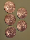 Lot Of 5 2014 2012 WALKING LIBERTY AMERICAN EAGLE .999 FINE SILVER COINS