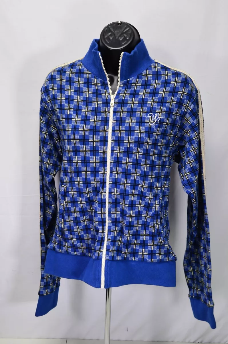 Wales Bonner Black Sunlight Jersey Zip Up Jacket Blue Yellow Size 3 Small