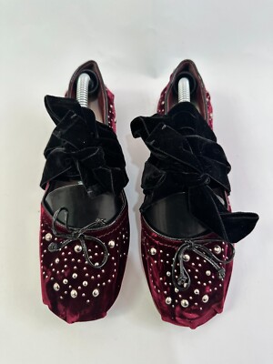 MIU MIU Velvet Ballet Flats バレエシューズ MIU MIU Velvet Ballet Flats バレエシューズ Ballet Flats