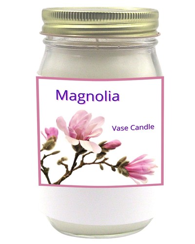 Magnolie große Glaskerze - riecht nach Magnolienblüten | 100 Stunden Brenndauer - Bild 1 von 3