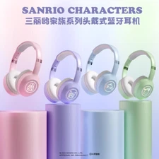 Kuromi Pochacco Cinnamoroll My Melody Bluetooth Headphones RGB Wireless Earphone