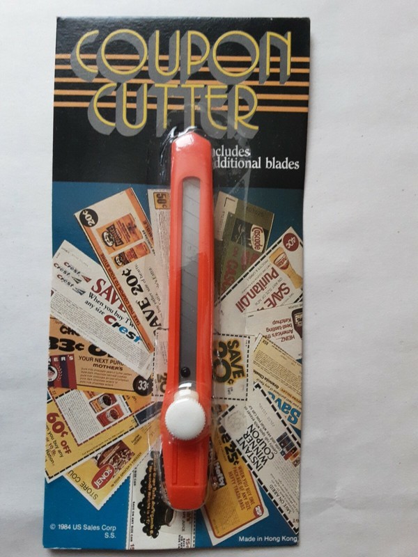 Vintage Paper Coupon Cutter Original New in Package US Sales Corp 1984