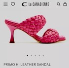 $450 La CANADIENNE PRIMO HI LEATHER SANDAL Made In Spain Floor Model US7 EU37.5 — photo 1