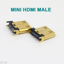 50x Mini Gold Plated HDMI 1.6mm 19Pin PCB Chassis SMD Socket Male Plug Connector