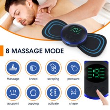 Portable Mini Electric Neck Back Massager Patch Stimulator Cervical Massage