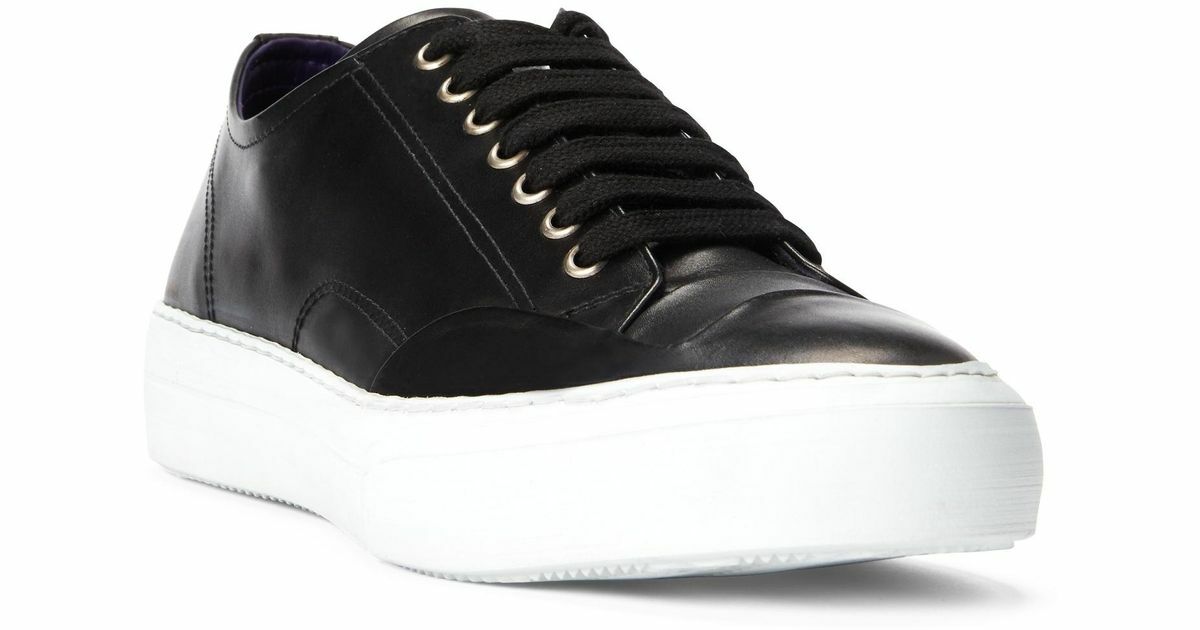 Ralph Lauren Purple Label Black Hensyn Calfskin Leather Low
