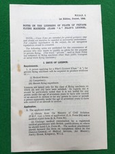 MINISTRY OF AVATION PPL PRIVATE AIRCRAFT NOTES PAMPHLET 1st Ed 1946 D