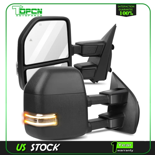 Power Heated Signal Clearance Lamp Sensor Towing Mirrors For 2017-2019 Ford F250