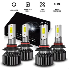 9005+9006 LED Headlights Combo Bulbs High+Low Beam For Chevy Colorado 2004-2012