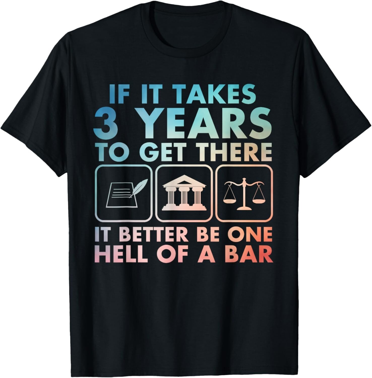 Law Student Art For Men Women Lawyer Law School Bar Exam Gift Unisex T-Shirt