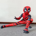 Kids Deadpool Halloween Costume Boys Superhero Jumpsuit Bodysuit Swords Gifts US
