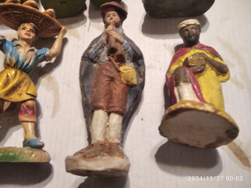 LOTTO STATUINE DEL PRESEPE-PLASTICA/PASTA -MADE IN ITALY ANNI'40/50/60/70- - Foto 11 di 11