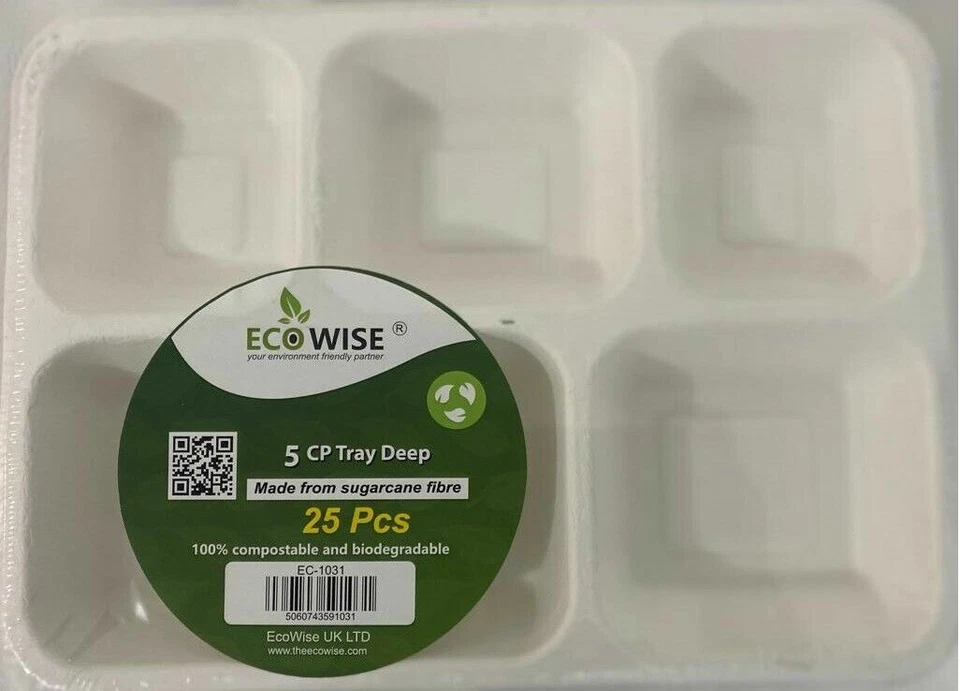 Super Rigid Strong Bagasse Disposable Party Paper Plates Biodegradable - Image 4 of 4