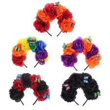 Day of the Dead Flower Headband Halloween Costume Cosplay Hair Accessories