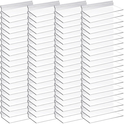 80 Pack 4 X 10 Inch Clear Slatwall Shelves for Wall and Home Storage