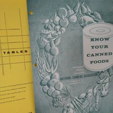 Know Ypur Canned Food Vtg Canners Assoc Food Tables Consumer Service SC Lot