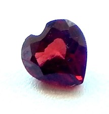 Madagascar Garnets Heart Shapes in Large 7x7 Mm.  All Natural  1 Piece
