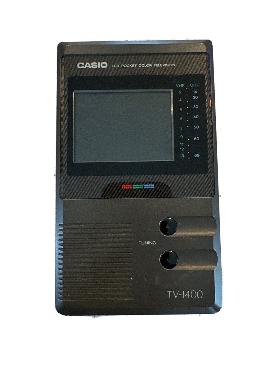 Vintage Casio TV-1400 LCD Pocket Color Television - Tested