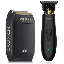 Supreme Trimmer T-Shaper Trimmer & Crunch Foil Shaver Set | STF602 ST5206 Black