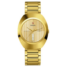 New Rado DiaStar Original Stainless Steel Yellow Dial Men's Watch R12161253