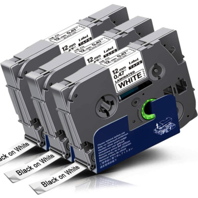 3x Schriftband TZe-231 12mm für Brother P-Touch PT-H110 H100R H105 H100LB H101C